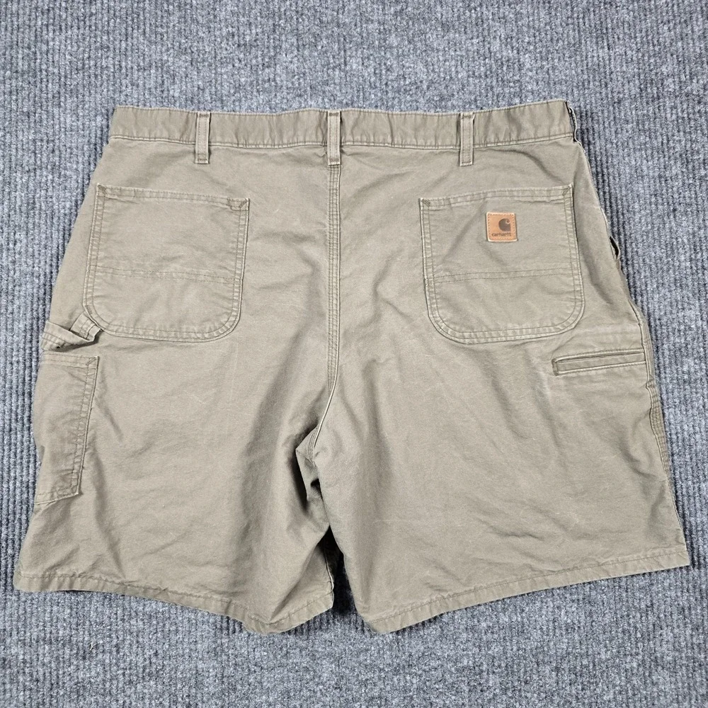 Carhartt Shorts Mens 42 Khaki Work Utility Carpenter B144 LBR Cotton‎ 40x7